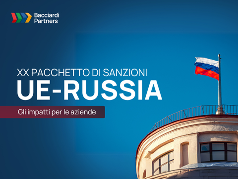 bandiera russa, logo bacciardi partners, 20 pacchetto sanzioni