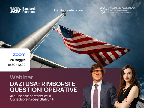 Bandiera americana che sventola-Dazi USA, rimborsi e questioni operative