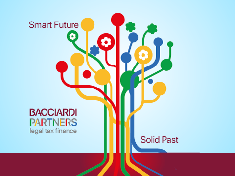 albero in infografica per raccontare il passato e il futuro di Bacciardi Partners