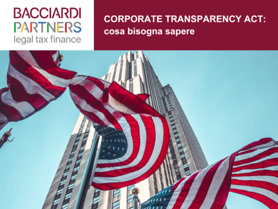 bandiera americana, grattacielo, logo baccirdi partners,