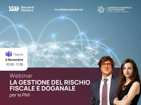 convegno rischio fiscale e doganale PMI, Bacciardi Partners, Avv. Tommaso Fonti, Avv. Lucia Boccarossa